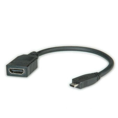 Adattatore value micro hdmi-hdmi m/f 4k 30hz 0.15m nero