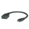 Adattatore value micro hdmi-hdmi m/f 4k 30hz 0.15m nero