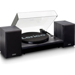 Giradischi lenco ls-301bk bluetooth con due altoparlanti esterni
