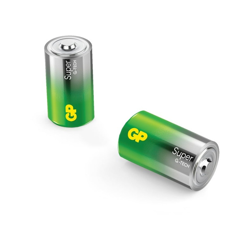 Pile alcaline gp batteries super d mono lr20 1.5v 2pz [gpsup13a142c2]