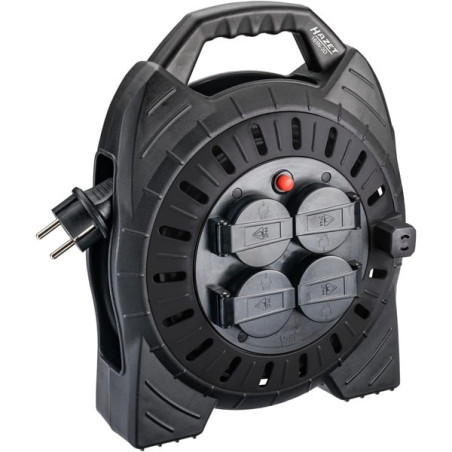 Avvolgicavo hazet 161n-3d 10m nero [161n-3d]