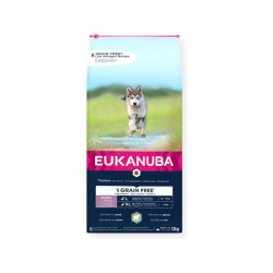 Cibo secco eukanuba grain free puppy large/giant agnello per cani