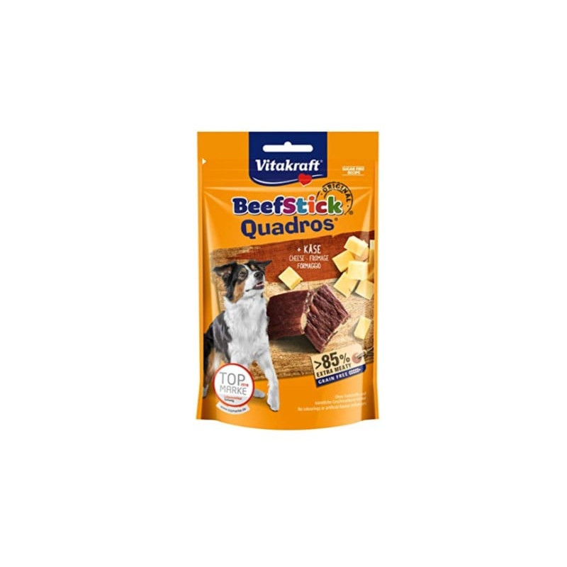 Snack per cani vitakraft beef stick quadros carne e formaggio 70g