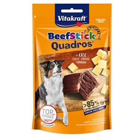 Snack per cani vitakraft beef stick quadros carne e formaggio 70g
