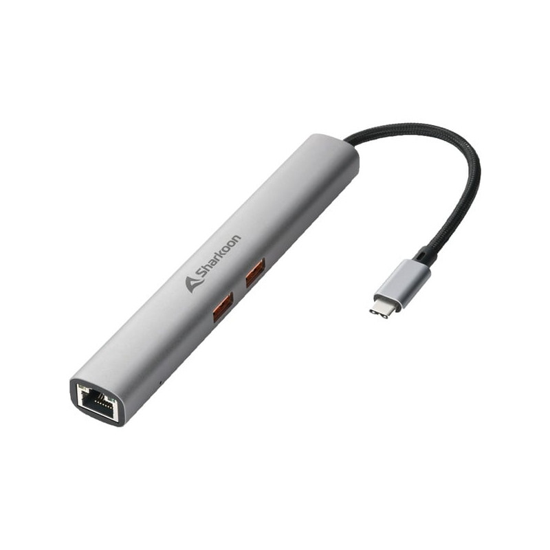 Adattatore sharkoon officepal combo dock 1xhdmi/1xrj-45/2xusb-a