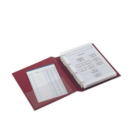 Raccoglitore ad anelli sei rota stelvio ti 40 a4 4d rosso 22x30cm