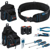 Cintura bosch con set di utensili manuali professional nero 14pz