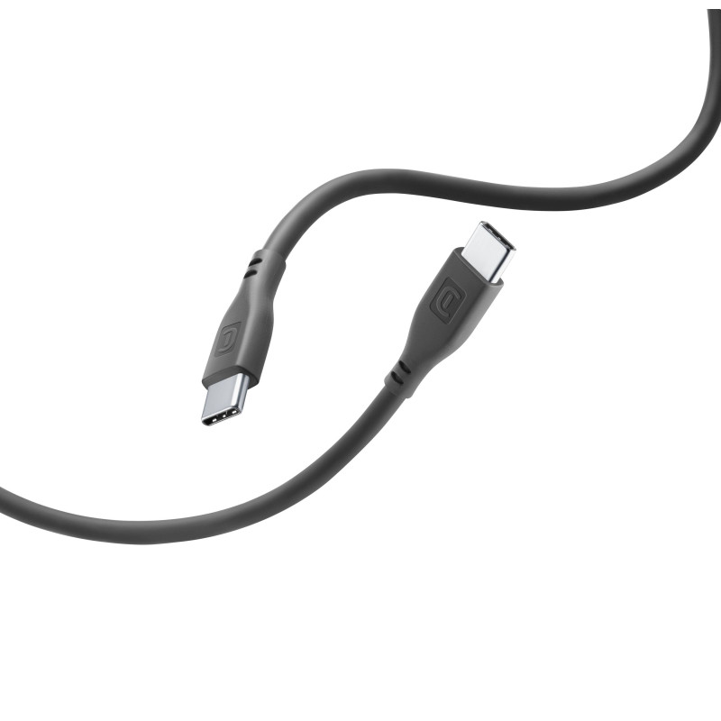 Cavo usb cellularline soft cable usb-c/c 1.2m nero