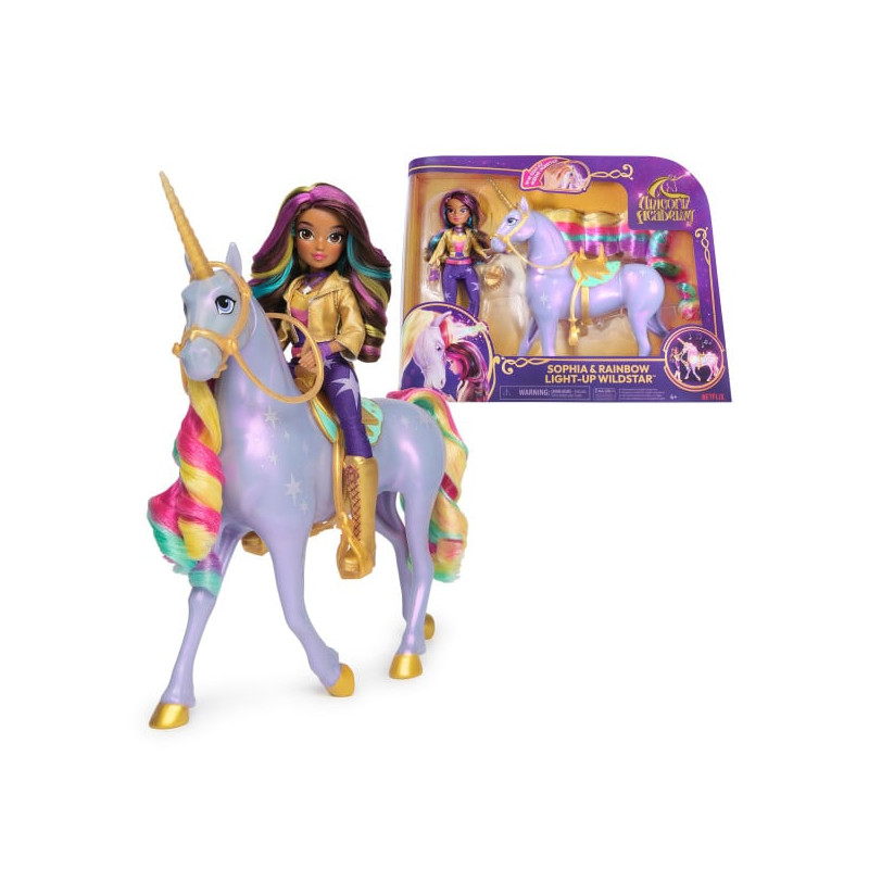 Set bambole spinmaster unicorn academy sophia e unicorno rainbow