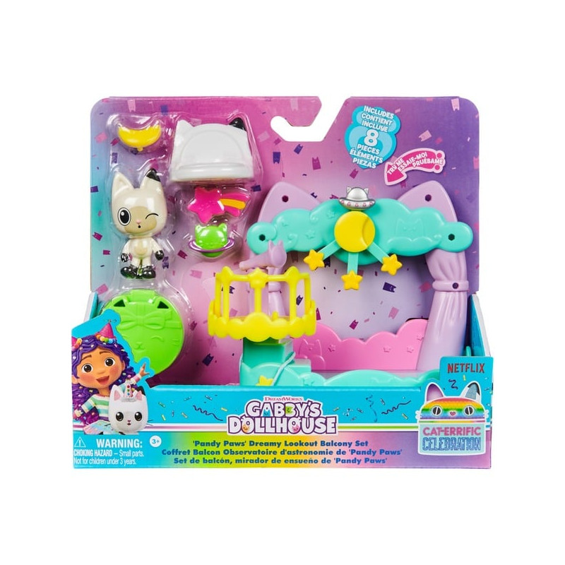 Spinmaster gabby's dollhouse balcone con cielo stellato pandy