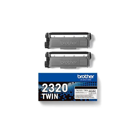 Toner brother tn-2320twin 2600pagine nero 2pz [tn2320twin]