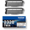 Toner brother tn-2320twin 2600pagine nero 2pz [tn2320twin]
