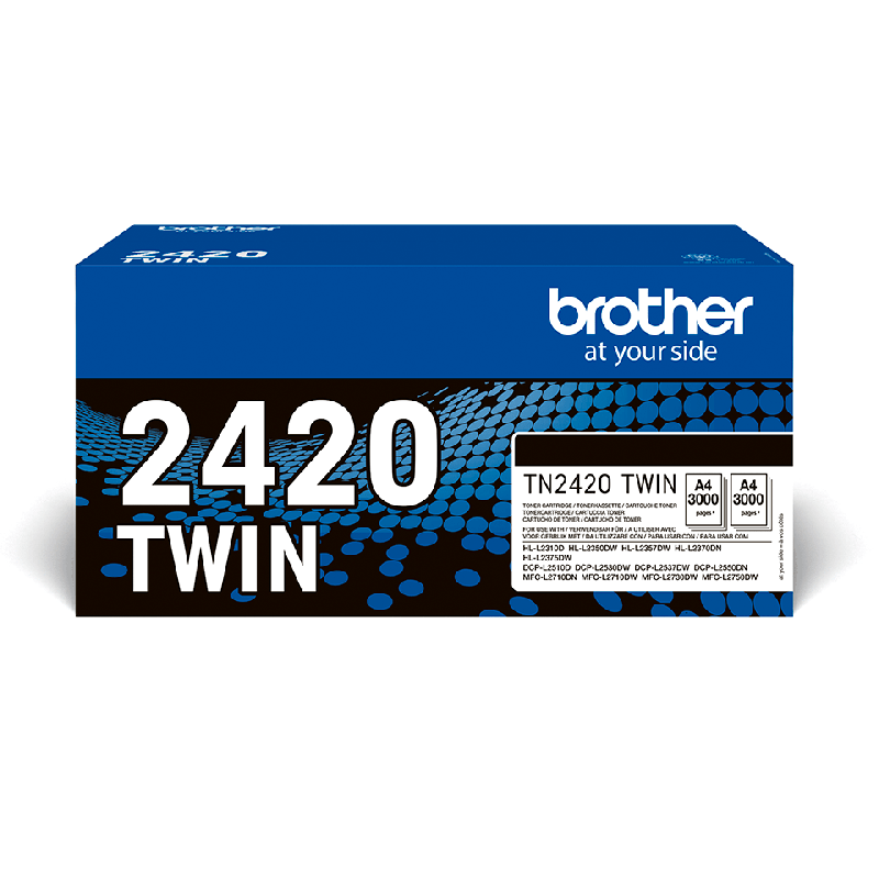 Toner brother tn2420twin 3000pagine nero 2pz [tn2420twin]