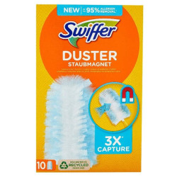 Piumino swiffer dusters in tessuto elettrostatico bianco/blu 10pz