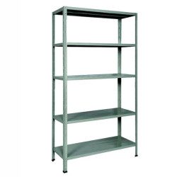 Scaffale bizzotto kit ad incastro 100x40x186cm grigio [e500gm-eurokit]