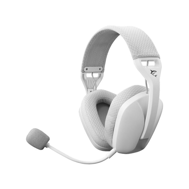 Cuffie white shark wireless/bluetooth per gaming con microfono bianco