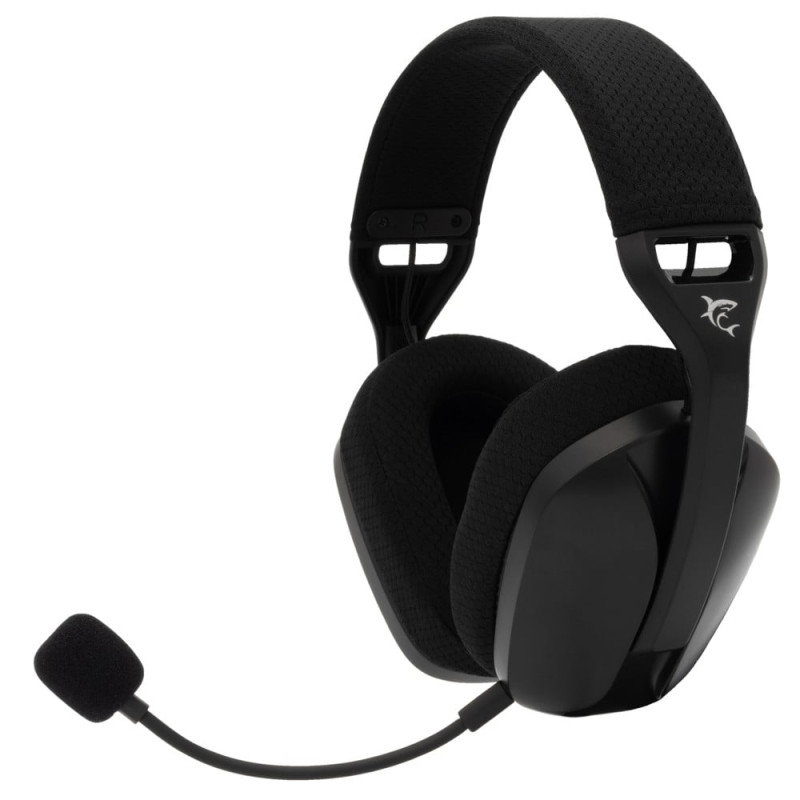 Cuffie white shark wireless/bluetooth per gaming con microfono nero