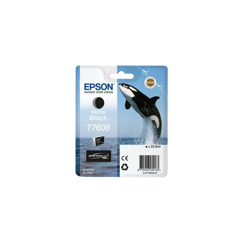 Cartuccia a getto d'inchiostro epson t7608 25.9ml nero opaco