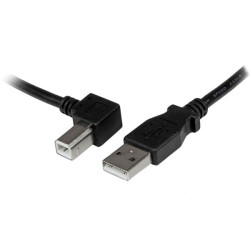 Cavo usb startech.com usb 2.0 a/b ad angolo 2m nero [usbab2ml]