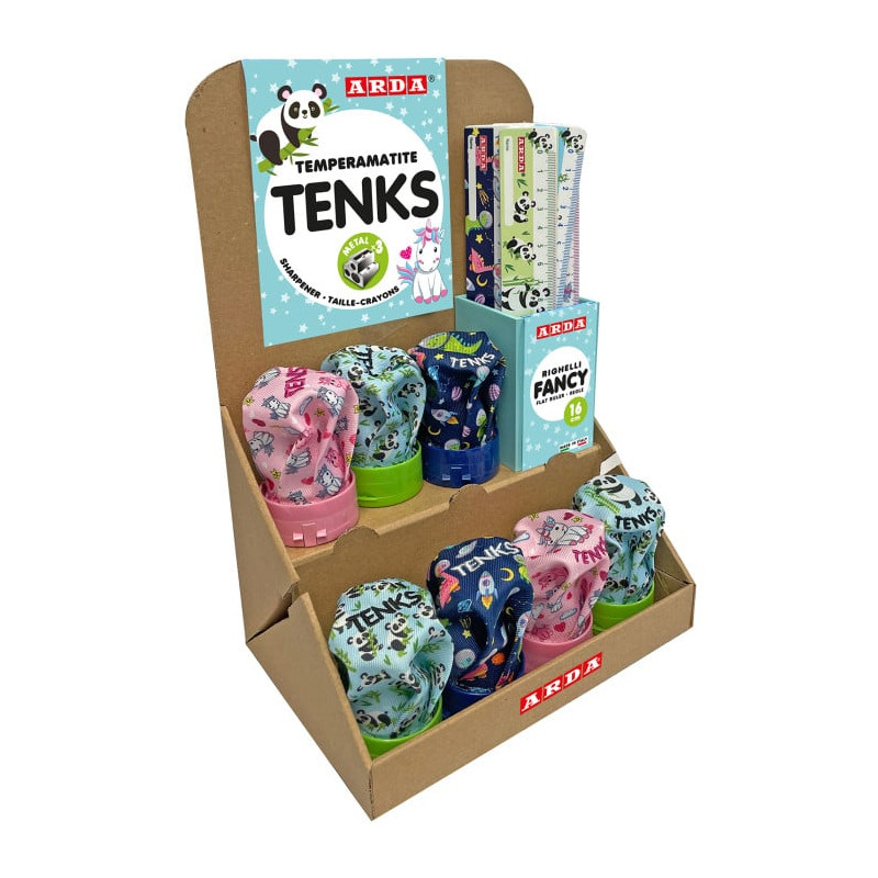 Espositore da banco arda tenks fancy 24 temperamatite 3 fori con