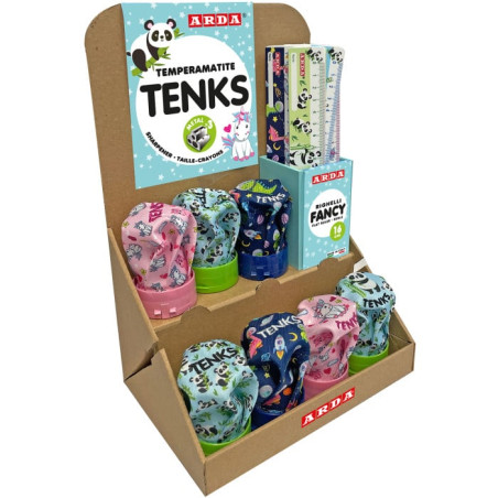 Espositore da banco arda tenks fancy 24 temperamatite 3 fori con