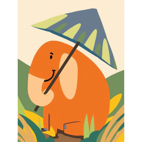 Pittura ravensburger creart-dipingere con i numeri/hello elephant