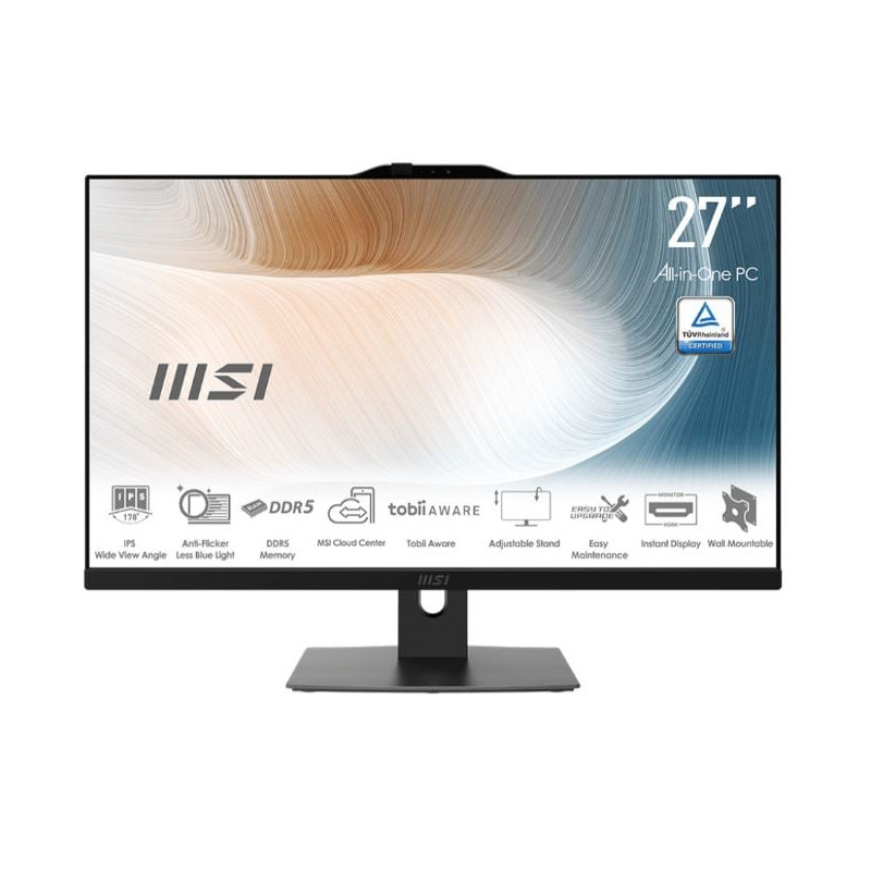 Pc all-in-one msi intel core 5 120u/8gb/512gb ssd/27"