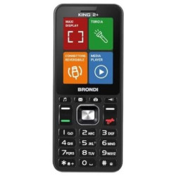 Telefono cellulare brondi king 2+ 2.4''/32gb/2g/dual sim/1000mah/nero