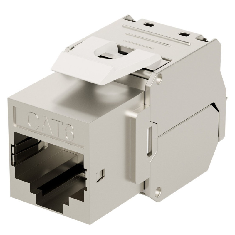 Frutto keystone techly rj45 cat.6 stp senza utensili