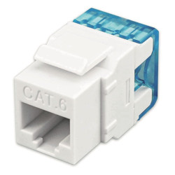 Frutto keystone techly rj45 utp cat.6 180 bianco