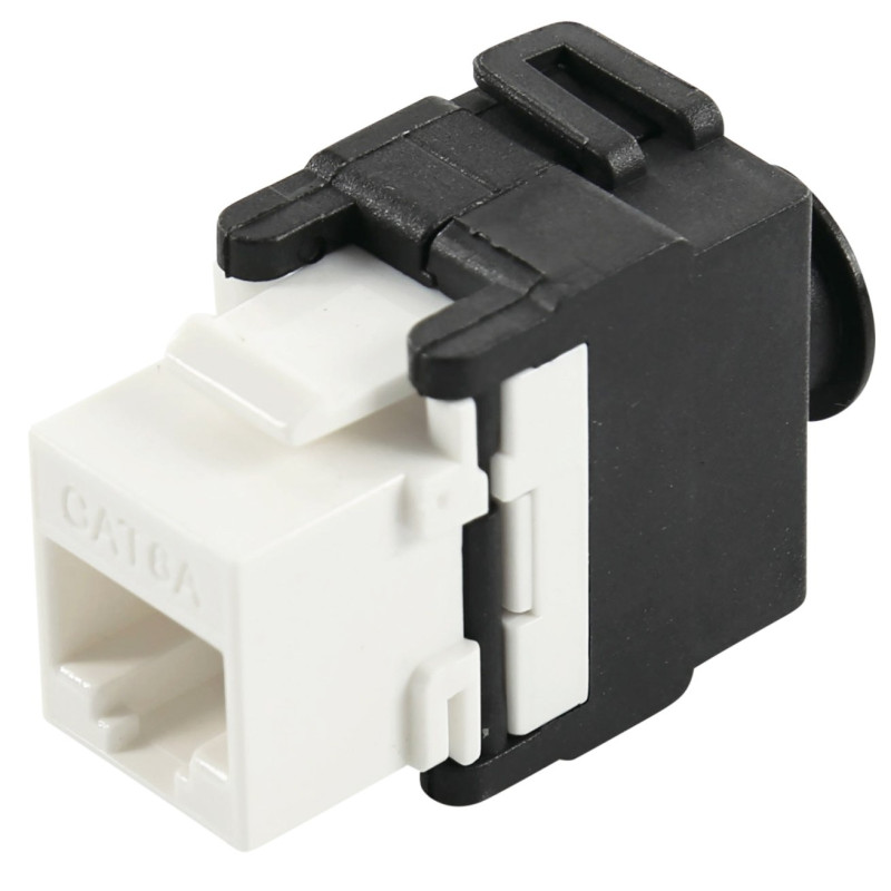 frutto keystone techly rj45 utp cat.6a nero/bianco
