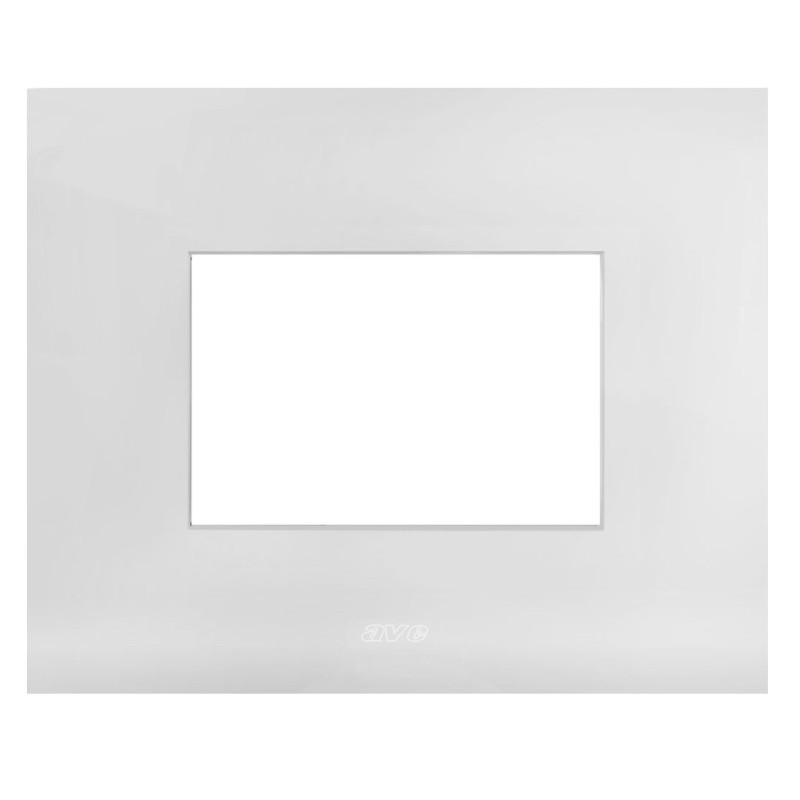 Placca ave smart44 in metallo 3 moduli bianco opaco [icv-44psm3bo]