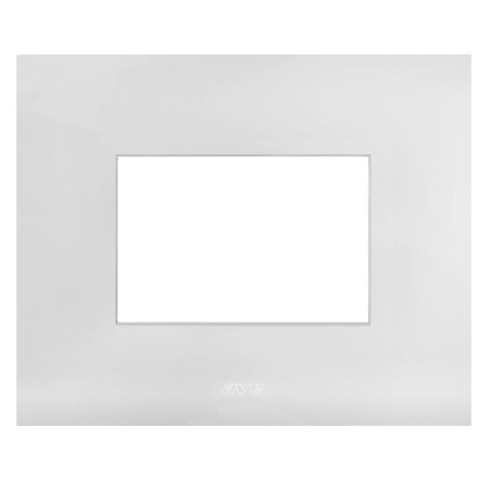 Placca ave smart44 in metallo 3 moduli bianco opaco [icv-44psm3bo]