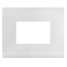 Placca ave smart44 in metallo 3 moduli bianco opaco [icv-44psm3bo]