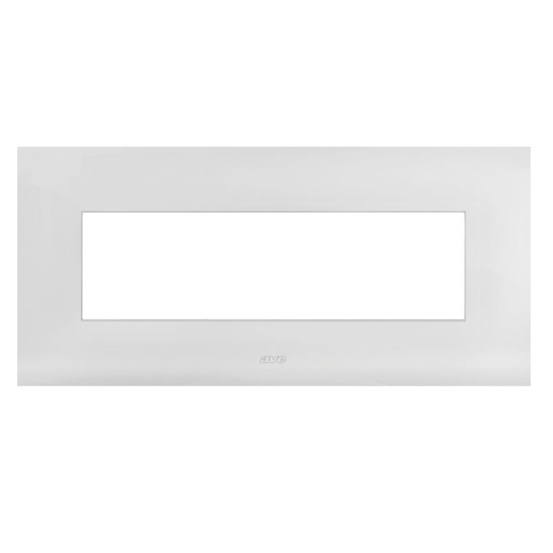 Placca ave smart44 in metallo 7 moduli bianco opaco [icv-44psm7bo]