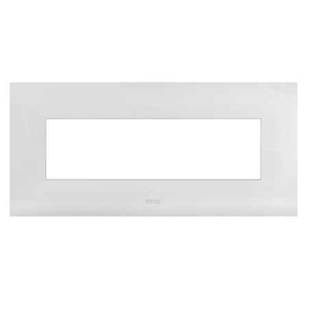 Placca ave smart44 in metallo 7 moduli bianco opaco [icv-44psm7bo]