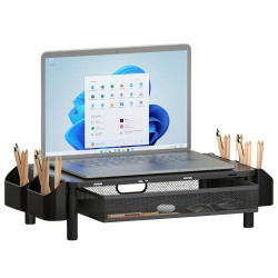 Supporto da scrivania techly per monitor ergonomico regolabile nero