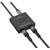 Switch bidirezionale techly usb tipo c 8k nero