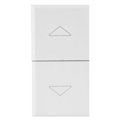 Commutatore ave whitek s44 2 pulsanti 1p 10ax 250v 1 modulo bianco