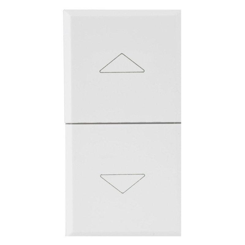Commutatore ave whitek s44 2 pulsanti 1p 10ax 250v 1 modulo bianco