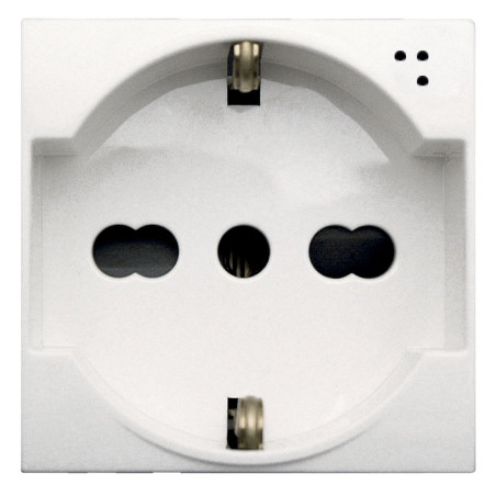 Presa schuko bipasso ave whitek s44 2p+t 10/16a 250v bianco opaco