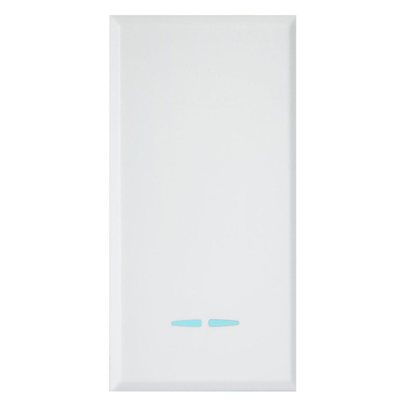 Pulsante tasto ave whitek s44 con gemma n.a. 1p 10a illuminabile