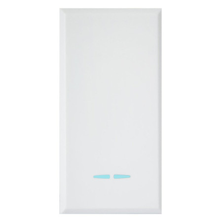 Pulsante tasto ave whitek s44 con gemma n.a. 1p 10a illuminabile