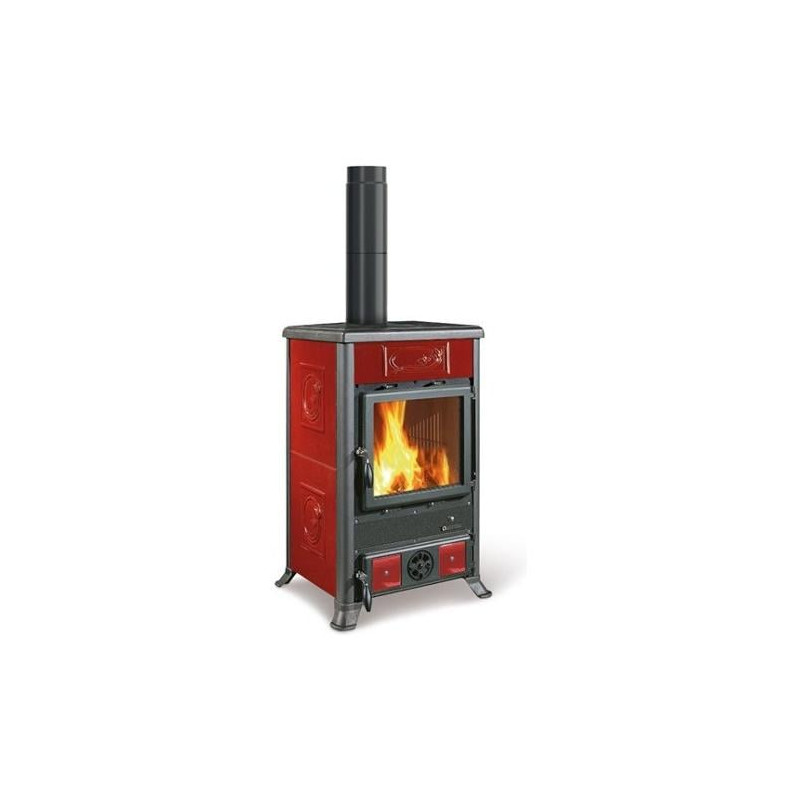 Stufa a legna la nordica rossella r1 5.0 9kw classe a+ liberty bordeaux