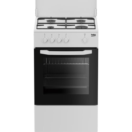 Cucina a gas beko csg42009dwpiano cottura a gas 4 zone bianco/nero