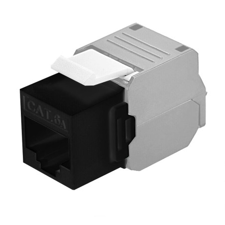 Frutto techly keystone rj45 cat.6a utp tool-free nero/grigio