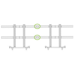 Kit staffe di giunzione techly ica-tr4vw per supporto video wall