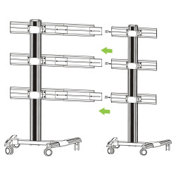 Kit staffe e braccio di giunzione techly ica-tr3vw per supporto