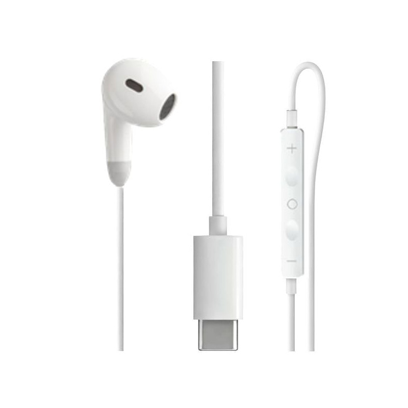 Auricolari tiemme 3927 tipo-c bianco [3927w]