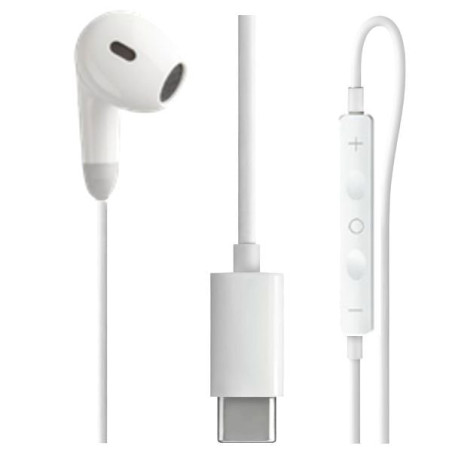 Auricolari tiemme 3927 tipo-c bianco [3927w]